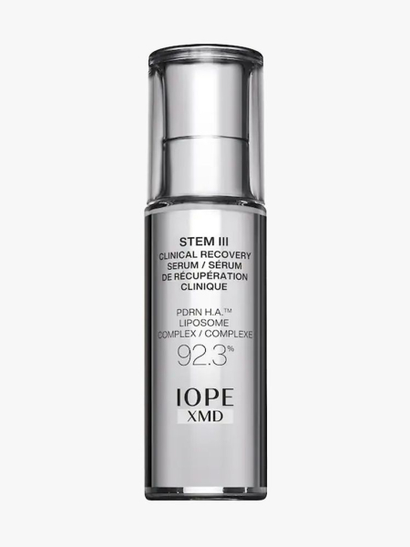 IOPE XMD Stem III Clinical Recovery Serum in branded component on a light gray background